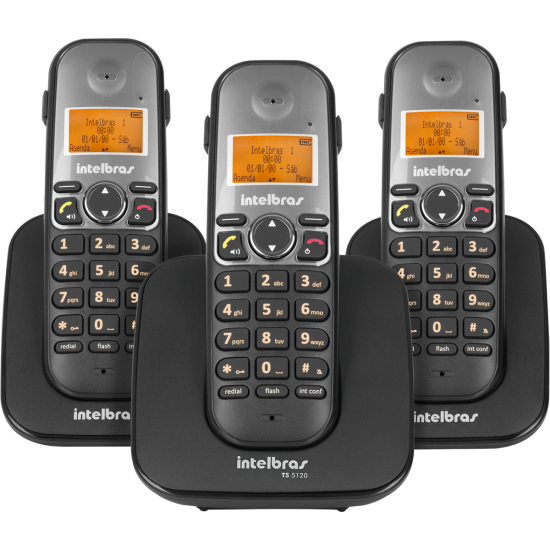 Telefone sem fio digital com dois ramais adicionais - TS 5123