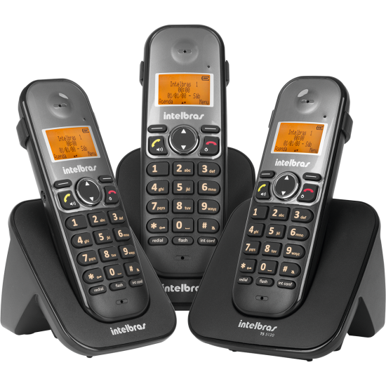 Telefone sem fio digital com dois ramais adicionais - TS 5123