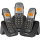 Telefone sem fio digital com dois ramais adicionais - TS 5123