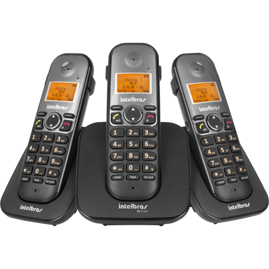 Telefone sem fio digital com dois ramais adicionais - TS 5123