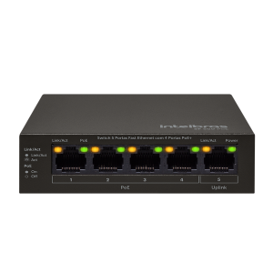 Switch 5 portas Fast Ethernet com 4 portas PoE - SF 500 PoE