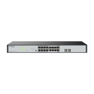 Switch com 16 portas Gigabit PoE e 2 portas SFP - S1018G-PA