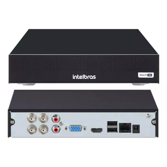 Kit Cftv 4 Câmeras Multi Hd 720p 1mp Dvr Intelbras Mhdx 1104