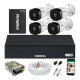 Kit Cftv 4 Câmeras Multi Hd 720p 1mp Dvr Intelbras Mhdx 1104