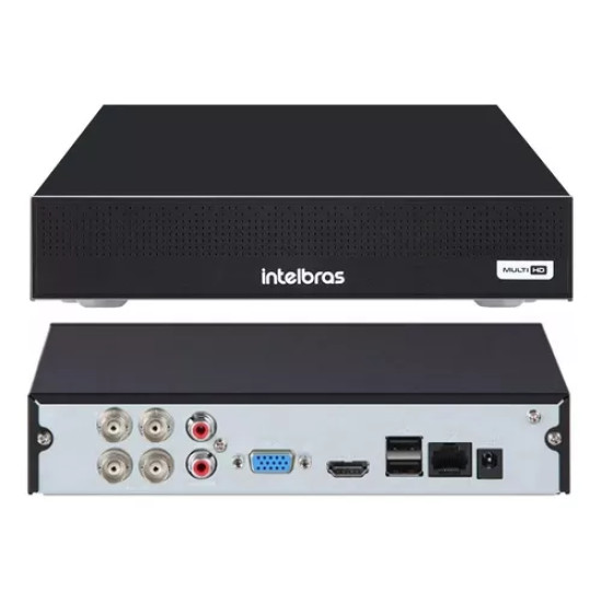 Kit Cftv 4 Câmeras Segurança Dome Ir Dvr Mhdx 1104 Intelbras