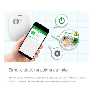 Kit Alarme Residencial Comercial Intelbras 4 Sensores Ivp